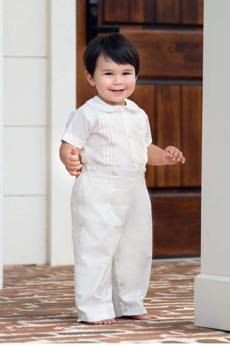 Boys White Ring Bearer. Bobbie Suit Baby Baptism Portrait outfit