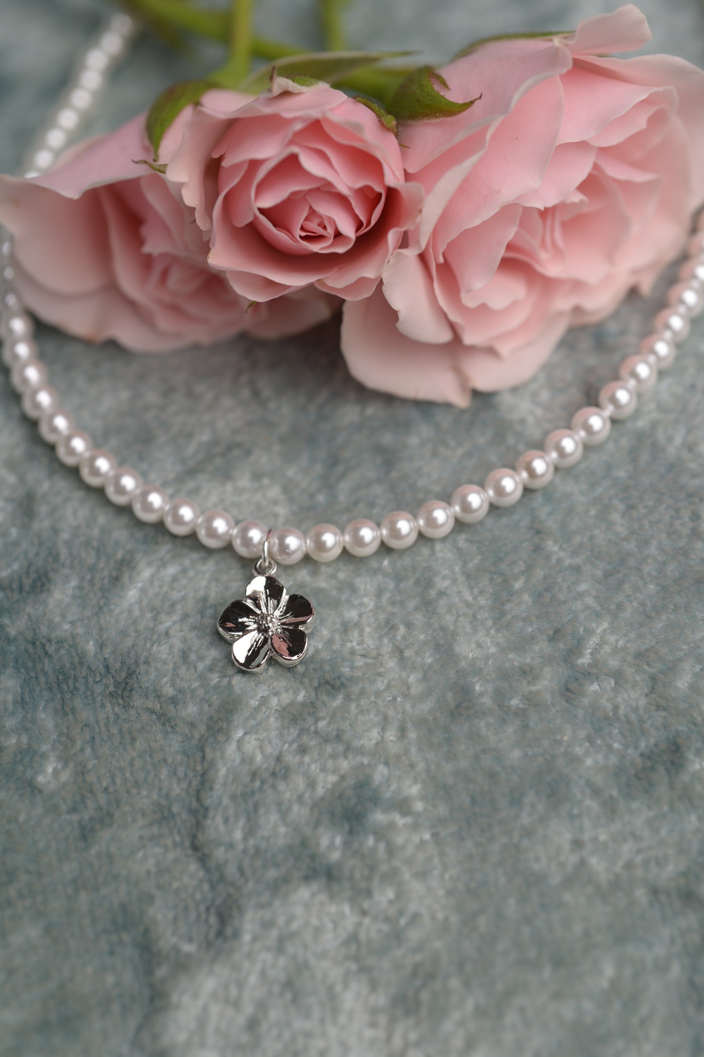 Pearl Flower Girl Necklace