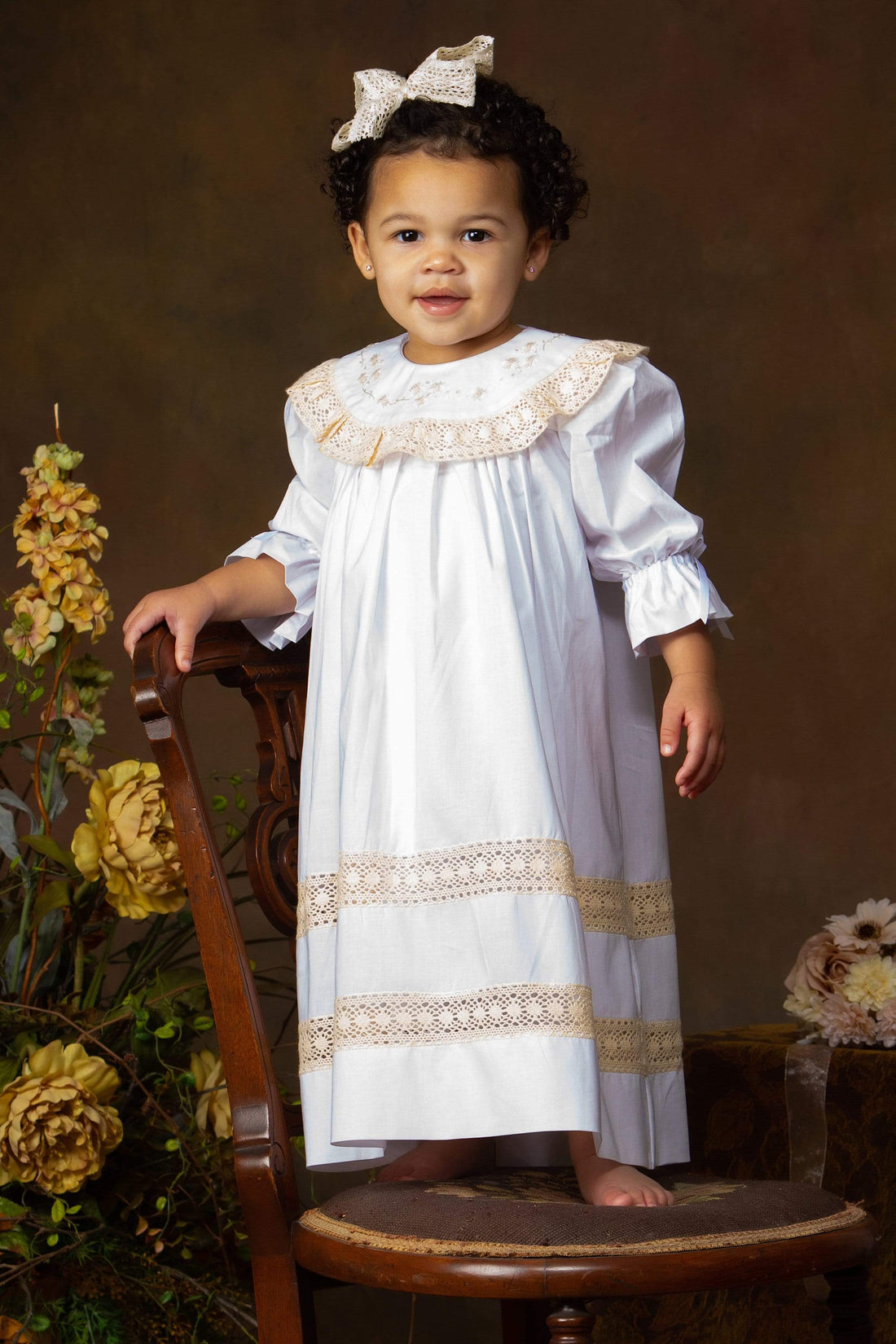 Strasburg heirloom Easter or portrait dress 5 5Y 5T 6 lace outlet embroidered collar