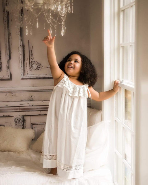 Little girls white sundress best sale