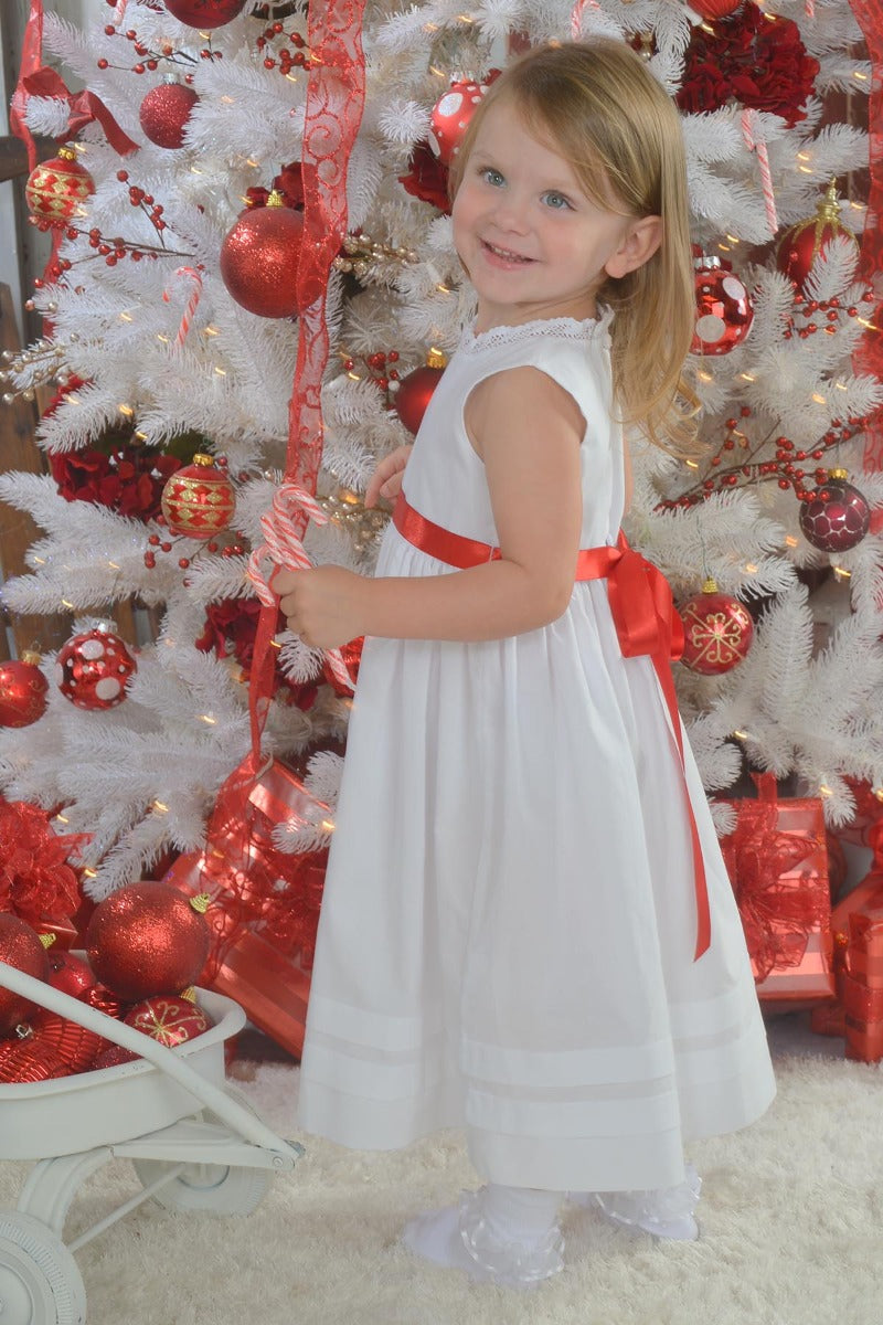 Christmas Dress little girls white red change look wear til spring