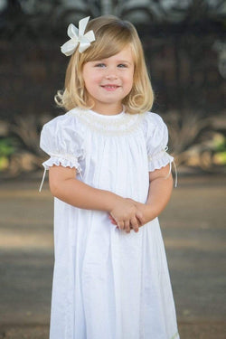 Toddler Baptism Dress for girls, Smocked Dresses Heirloom White Ivory ...