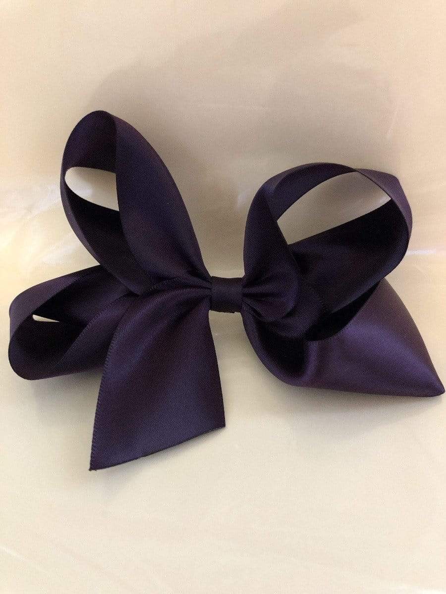 Satin Ribbon Hair Bow with Alligator Clip Dressy Large Bow for Hair, Navy