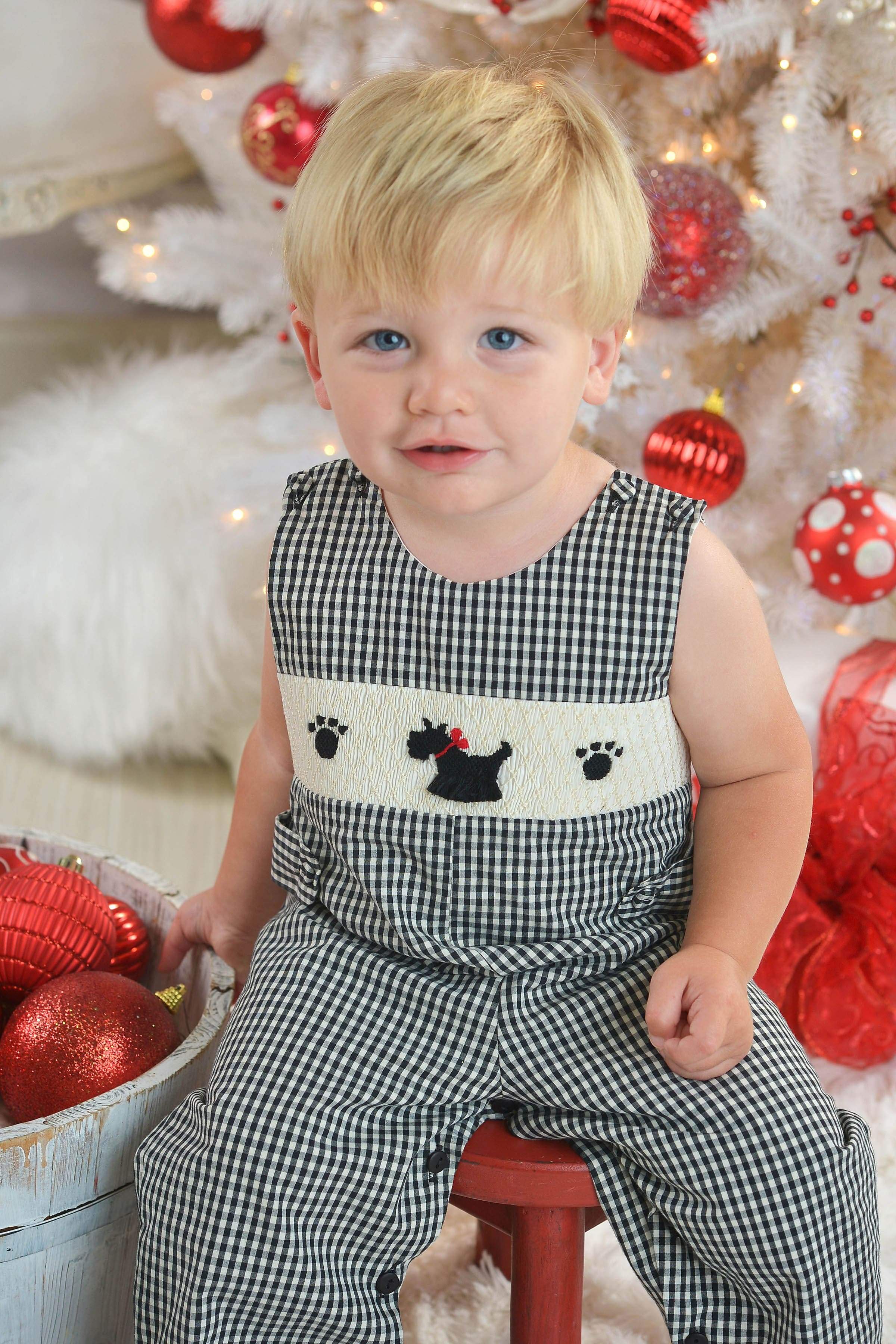 boys smocked christmas